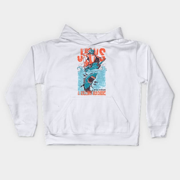 JAWS - A KILLING MACHINE Kids Hoodie by Animox